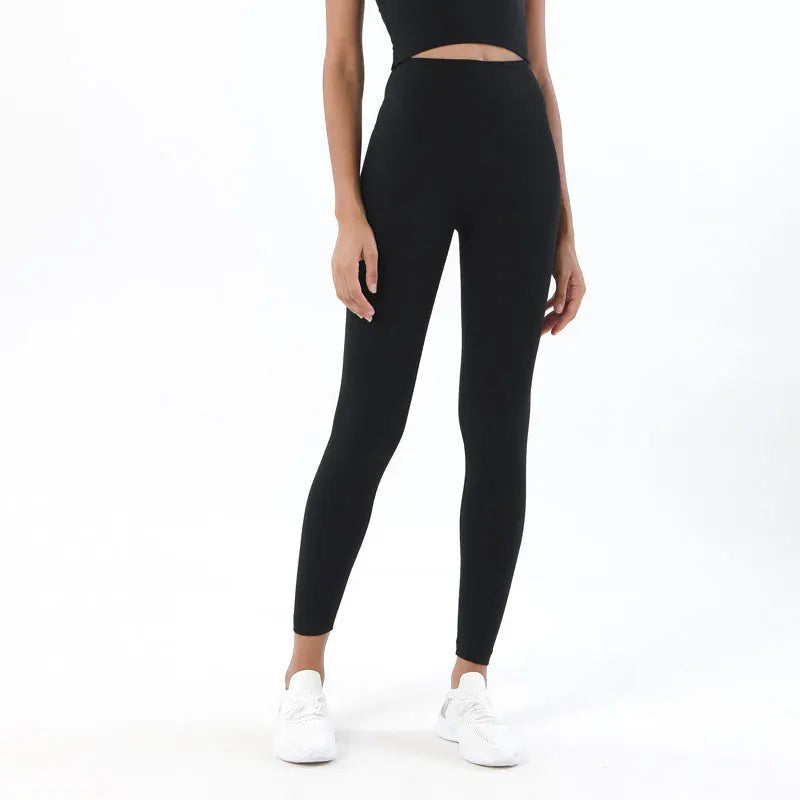 Soft High Waist Leggings with Back Pocket Black Activewear Pants Yoga