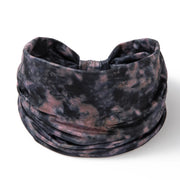 Wide Knotted Boho Tie Dye Headband Black pink Accessories Activewear New