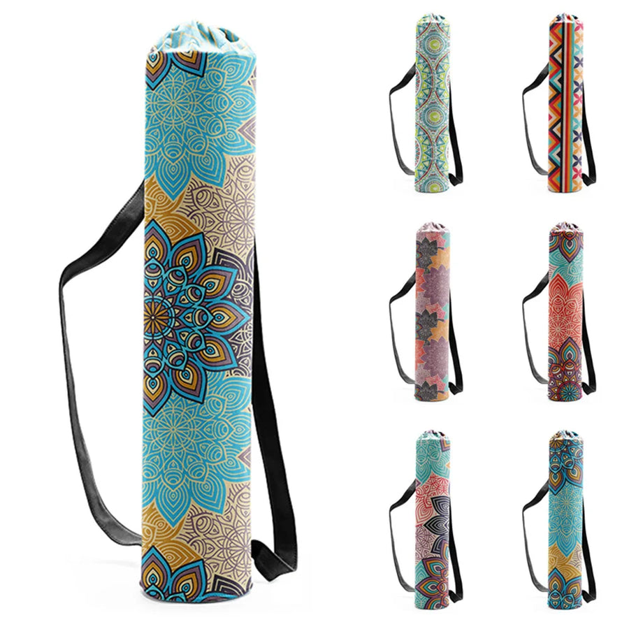 Canvas Drawstring Yoga Mat Bag - Many Designs to Choose From Bags Lifestyle Yoga