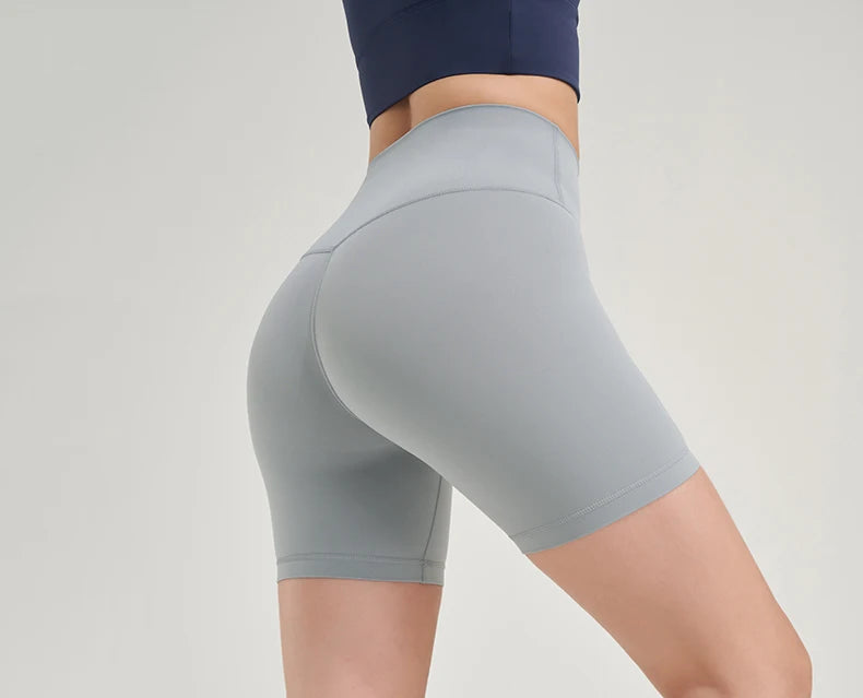 Yoga Shorts High Waist Breathable No Awkward Lines Activewear Shorts Yoga