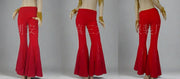 Fishtail Sparkle Flare Dance Pants Many Colors Red One-Size Pants Raqs