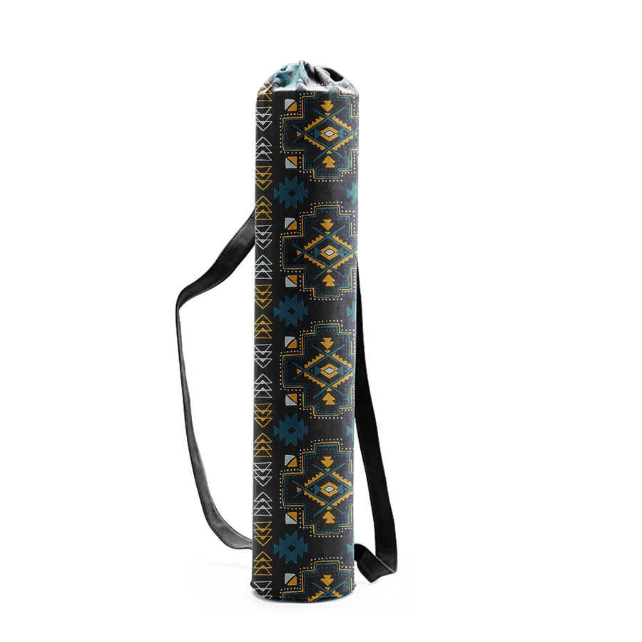 Canvas Drawstring Yoga Mat Bag - Many Designs to Choose From WHITE Bags Lifestyle Yoga