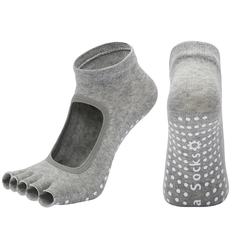 Half-toe Yoga Socks Gray US 9-11 (sock size) Footwear socks Yoga