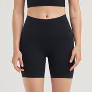 Yoga Shorts High Waist Breathable No Awkward Lines Black Activewear Shorts Yoga