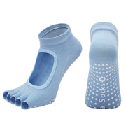 Half-toe Yoga Socks Light Blue US 9-11 (sock size) Footwear socks Yoga