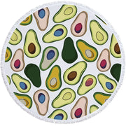 Avocado-Themed 5'/150cm Round Microfiber Towels Avocado Multi 5' Round Avocado Lifestyle Towel