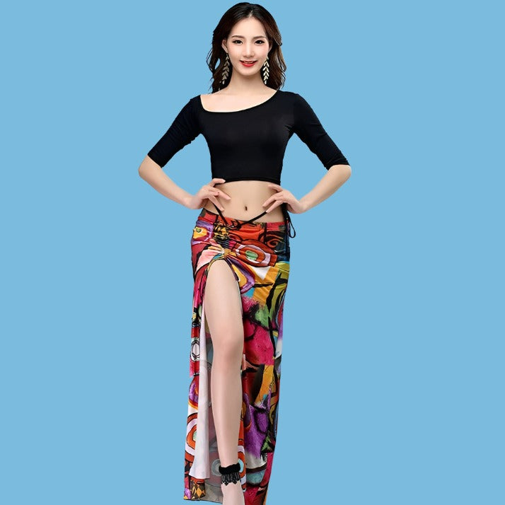 Colorful Dance Classwear/Performance Skirt and Top Sets - Many Colors! Costume Set Raqs Troupe Costume