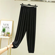 Loose Modal High Waist Harem Pants Black Activewear Pants Plus-sizes Available