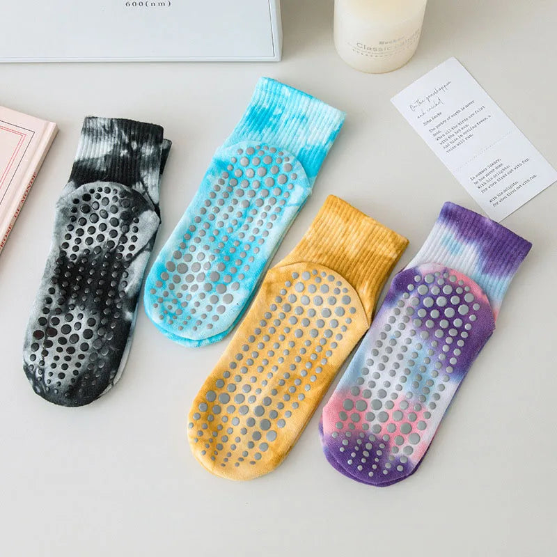 Tie-dye Yoga Socks Non-slip Crew Sock socks Yoga Yoga Socks