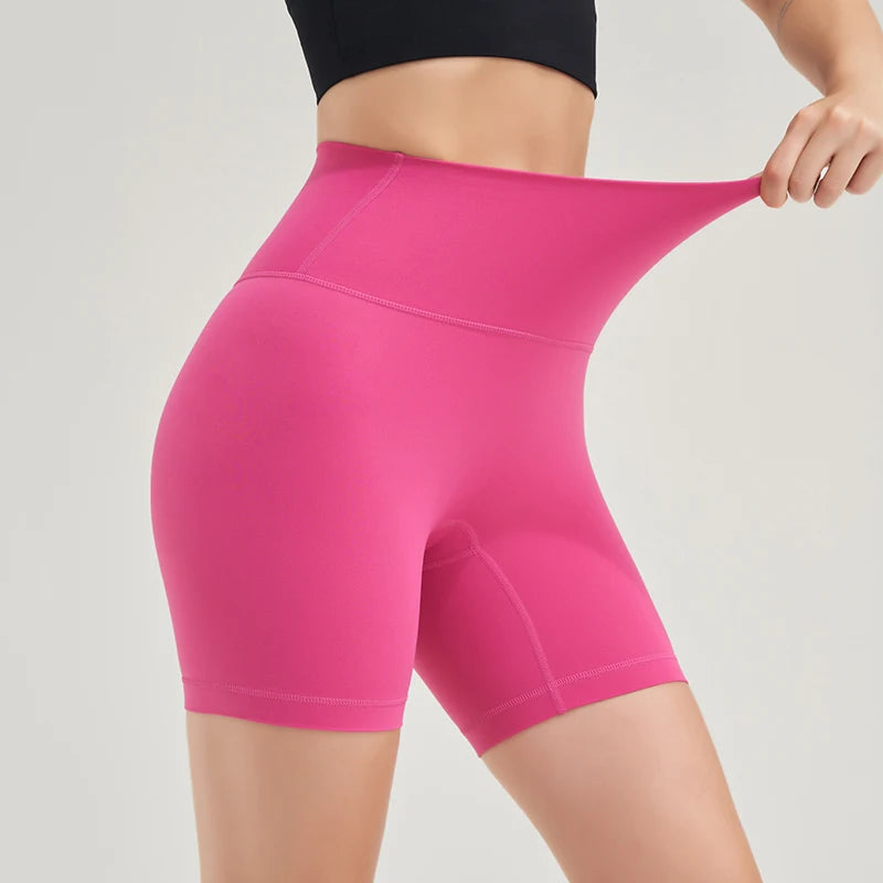 Yoga Shorts High Waist Breathable No Awkward Lines Activewear Shorts Yoga