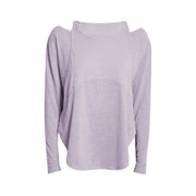 Long Sleeve Burnout Yoga Tee Purple Activewear Shirts Yoga