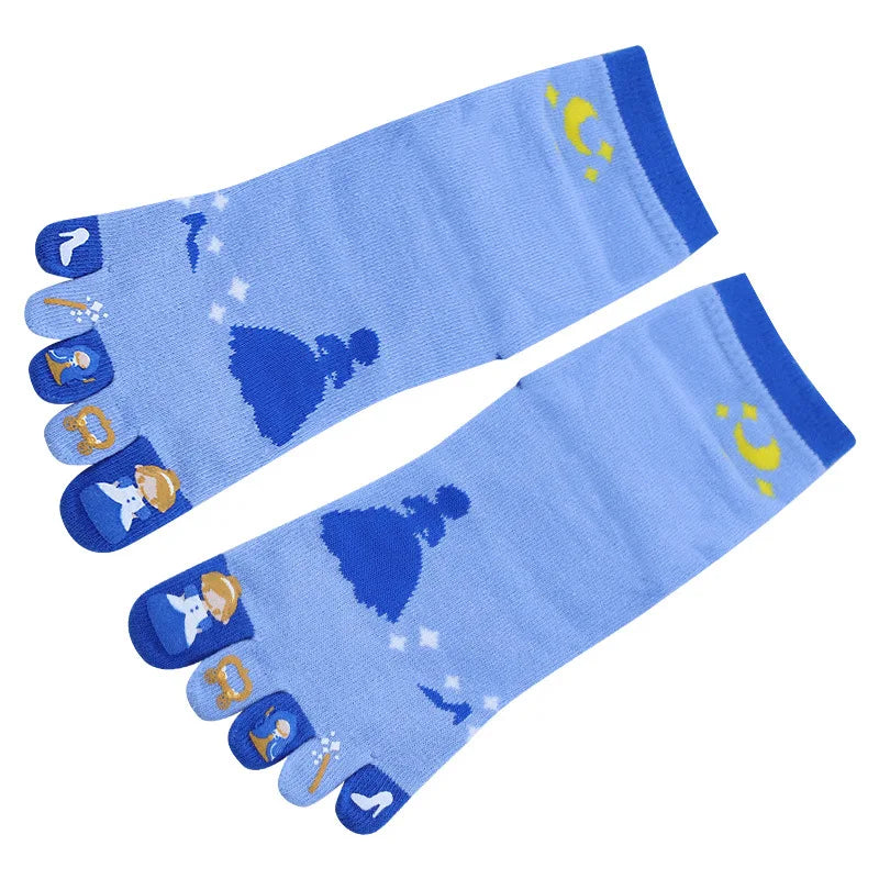 Yoga Toe Socks Cartoon Silicone Grip Crew Socks socks Yoga Yoga Socks