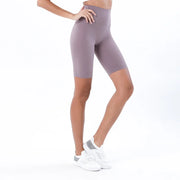 Silky High Waist Knee-length Yoga Shorts Activewear Pants Shorts