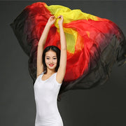 100% Silk Lightweight Silk Belly Dance Performance Veil - Many Colors Black Red Yellow Dance Props Raqs Veils