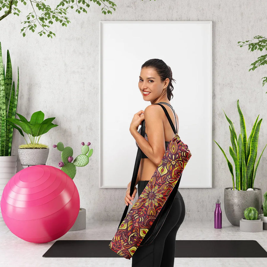 Canvas Drawstring Yoga Mat Bag - Many Designs to Choose From Bags Lifestyle Yoga