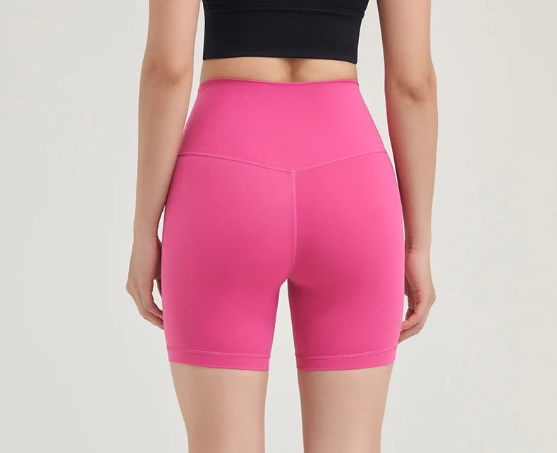 Yoga Shorts High Waist Breathable No Awkward Lines Activewear Shorts Yoga