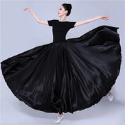 Long Satin Dance Skirt One Size, Many Colors Black one-size Belly Dancing Novelty & Special Use Raqs Stage & Dance Wear