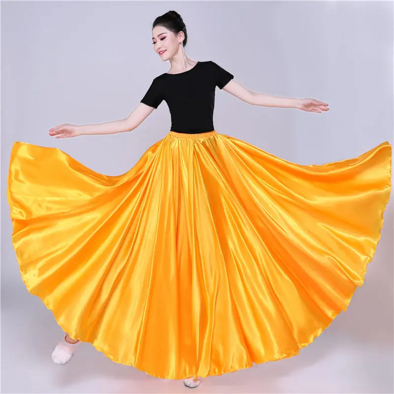 Long Satin Dance Skirt One Size, Many Colors Belly Dancing Novelty & Special Use Raqs Stage & Dance Wear