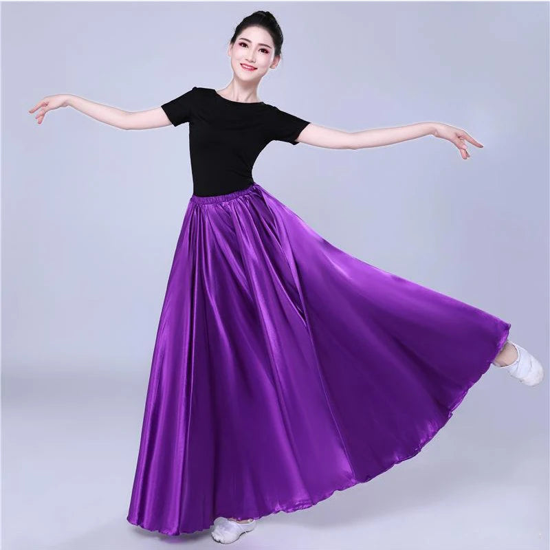 Long Satin Dance Skirt One Size, Many Colors Belly Dancing Novelty & Special Use Raqs Stage & Dance Wear