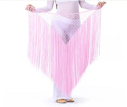 Long Tasseled Hip Scarf V-Shaped Solid Colors Belly Dance Belly Dancing Hip Scarf Raqs