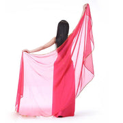 Sheer Polyester Chiffon Half-Circle Veil Rose Belly Dancing Dance Props Novelty & Special Use Raqs Stage & Dance Wear Veils