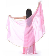 Sheer Polyester Chiffon Half-Circle Veil Pink Belly Dancing Dance Props Novelty & Special Use Raqs Stage & Dance Wear Veils