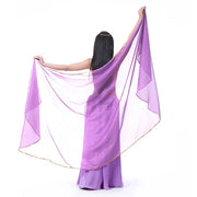 Sheer Polyester Chiffon Half-Circle Veil Light purple Belly Dancing Dance Props Novelty & Special Use Raqs Stage & Dance Wear Veils