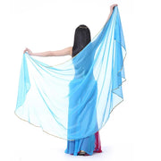 Sheer Polyester Chiffon Half-Circle Veil Sky blue Belly Dancing Dance Props Novelty & Special Use Raqs Stage & Dance Wear Veils