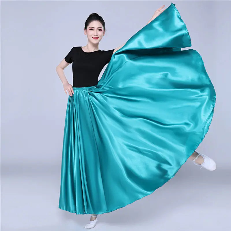 Long Satin Dance Skirt One Size, Many Colors Belly Dancing Novelty & Special Use Raqs Stage & Dance Wear