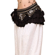 Ruffled Tribal Coin Hip Scarf Belly Dancing Hip Scarf New Novelty & Special Use Raqs Stage & Dance Wear Tribal