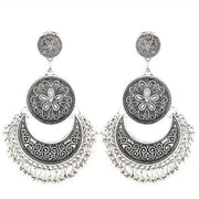 Bohemian Coin Dangle Earrings silver color Earrings Jewelry Lifestyle Raqs