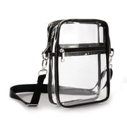 Clear Crossbody Shoulder Bag with Removable Strap black large Bags Festival Lifestyle