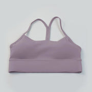 Y-Back Sports Bra -- Quick drying, Breathable Medium Support Dark Smoky Purple Activewear Apparel New Yoga