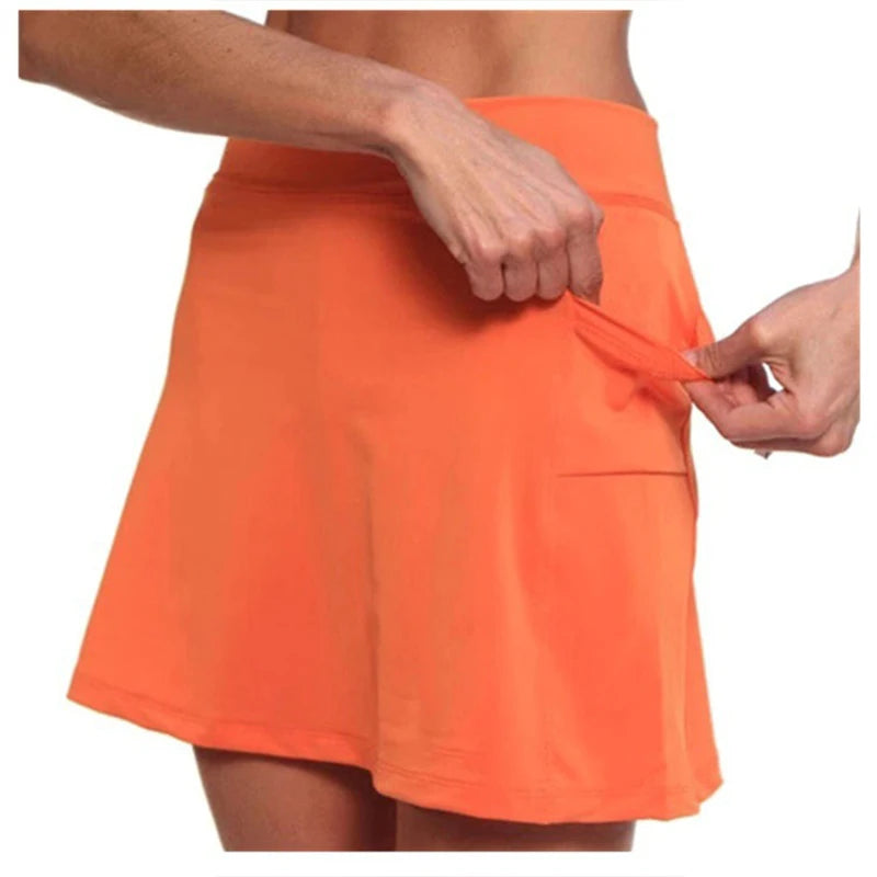 Women's Sport Skort Orange Activewear Apparel New Pants Yoga