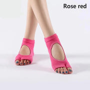 Open-Toe Yoga/Dance/Pilates Sock Rose Red US sock size 9-11 Socks Yoga