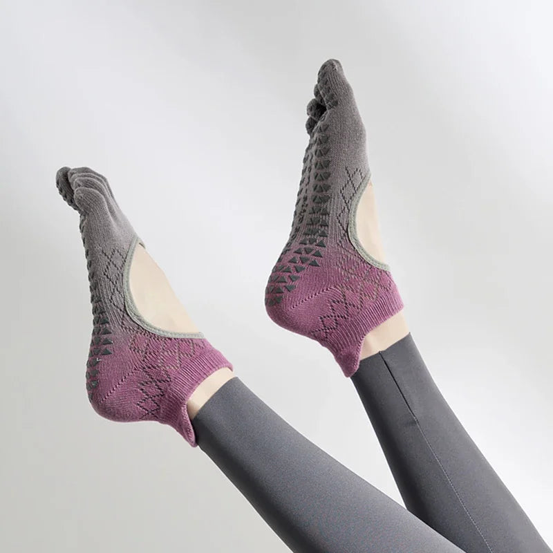 Gradient Yoga Toe Socks Footwear Socks Yoga Yoga Socks