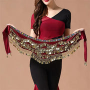 Belly Dance Coin Belt - Many Colors Festival Hip Scarf Raqs