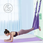 Over-door Aerial Yoga Harness Stretch & Inversion Trainer Purple Yoga Yoga Props