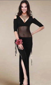 Dance Casual Performance or Class Set Black Belly Dancing Classwear Costume Set Plus-sizes Available Raqs