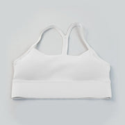 Y-Back Sports Bra -- Quick drying, Breathable Medium Support White Activewear Apparel New Yoga