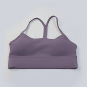 Y-Back Sports Bra -- Quick drying, Breathable Medium Support Light Purple Gray Activewear Apparel New Yoga