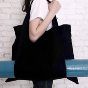 The Versatile Canvas Yoga Tote Black Bags Lifestyle Yoga