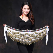 Belly Dance Coin Belt - Many Colors Festival Hip Scarf Raqs