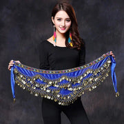 Belly Dance Coin Belt - Many Colors Festival Hip Scarf Raqs