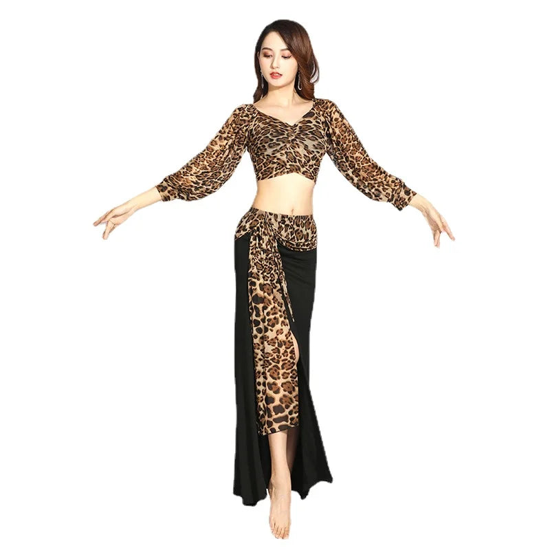 Elegant Three-Piece Classwear or Performance Dance Set Classwear Raqs Troupe Costume