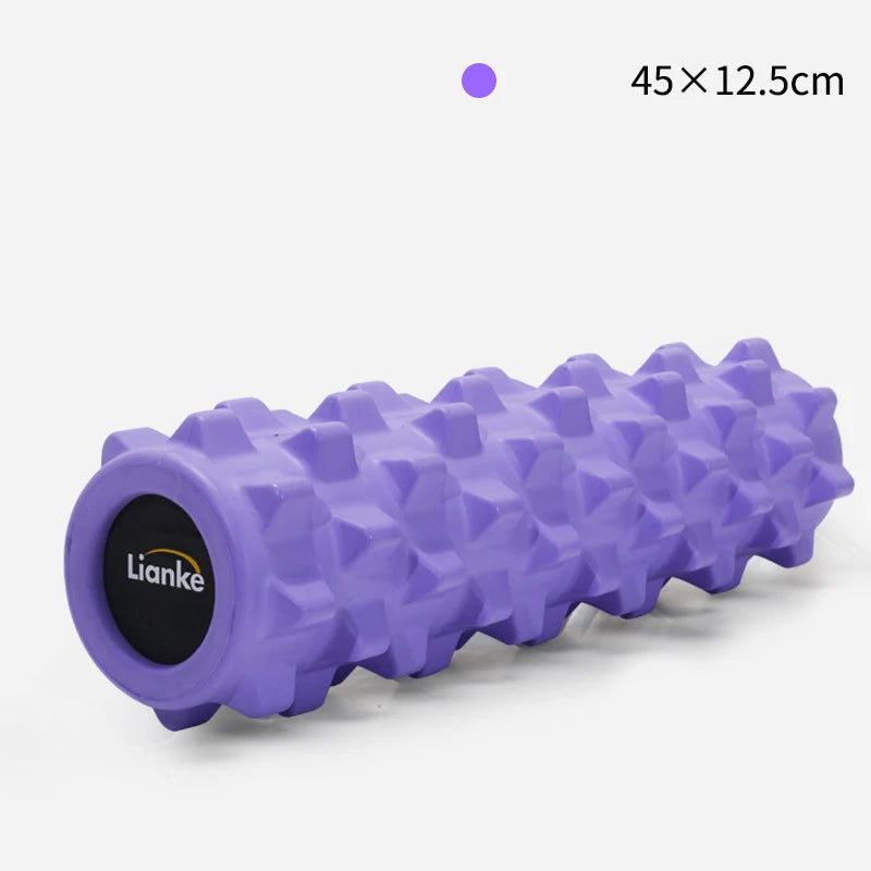 Large (17.7") Yoga Foam Roller 45x12.5cm Purple Gift Lifestyle Massage Self-care Yoga