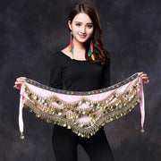 Belly Dance Coin Belt - Many Colors Festival Hip Scarf Raqs