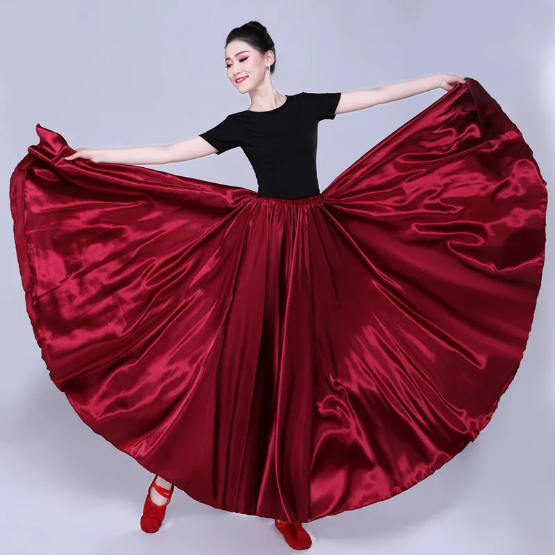 Long Satin Dance Skirt One Size, Many Colors Belly Dancing Novelty & Special Use Raqs Stage & Dance Wear